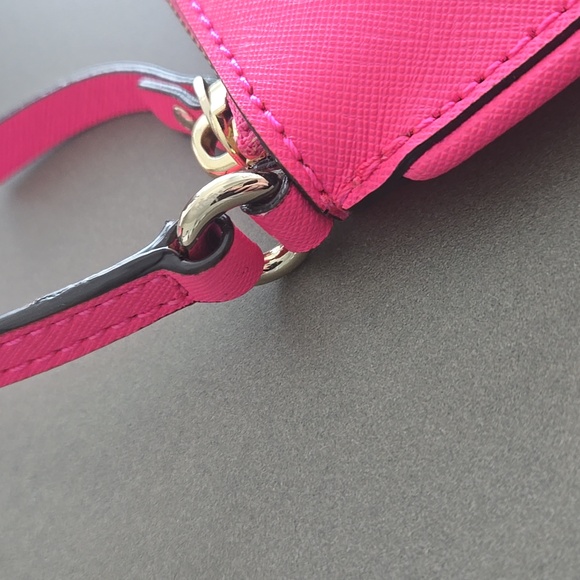 Kate Spade Mikas Pond Janelle Saffiano Leather Cross Body Bag  pink 💗 - Picture 7 of 16